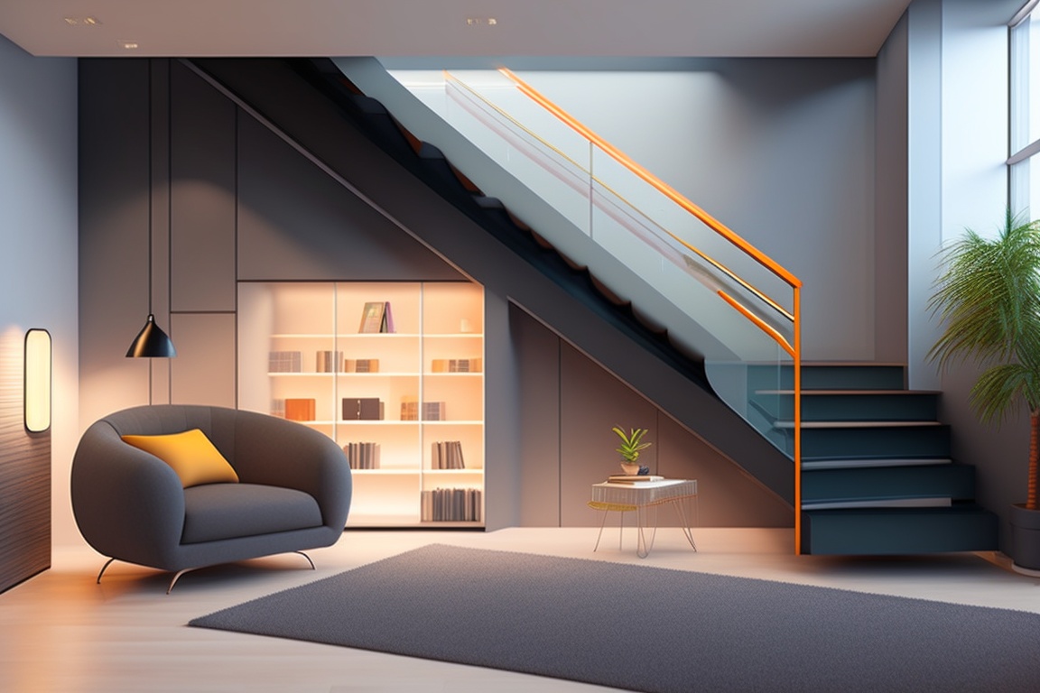 nowoczesna zabudowa pod schodami